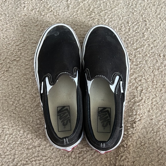Black Vans Slip Ons - Picture 2 of 4